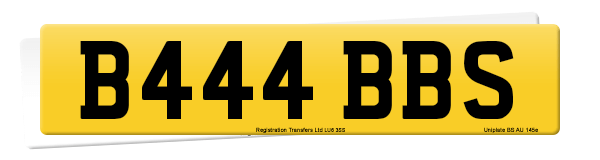 Registration number B444 BBS
